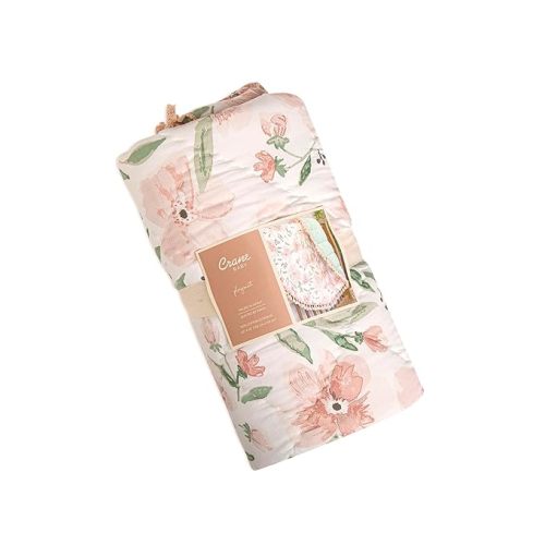 Crane Baby Activity Mat, Baby Play Mat for Boys and Girls, Pink Floral, 40" x 40", Baby Must Haves, Infant Play Mat, Tummy Time Baby Floor Mat, Kids Play Mat, Tummy Time Mat, Baby Girl Play Mat