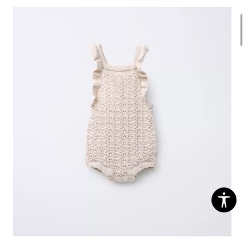ROMANTIC KNIT ROMPER - Light beige | ZARA United States