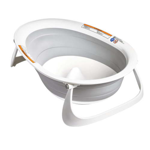 Boon Naked 2-Position Collapsible Baby Bathtub, Gray (B11199)