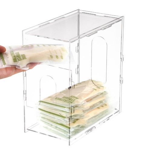 Tnobhg Breast Milk Storage Container for Fridge Highly Clear Freezer Organizer for Breast Milk Storage Bags Reusable Freezing Breastmilk Organizer Box Baby Breastfeeding Essentials