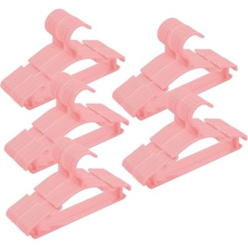 Baby Clothes Hangers,Pink 120 Pack Kids Plastic Hangers for Closet,Toddler,Infant,Child,Newborn's Coat Hangers Ideal for Laundry and Nursery's Everyday Standard Use