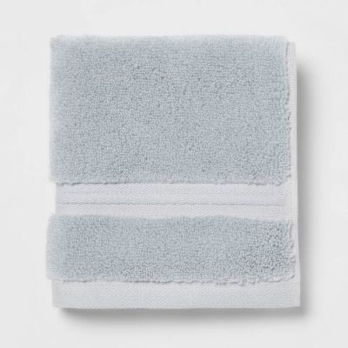 Spa Plush wash cloths Light Blue - Threshold™: 100% Cotton, Terry, Oeko-tex Certified, 550-800 Gsm