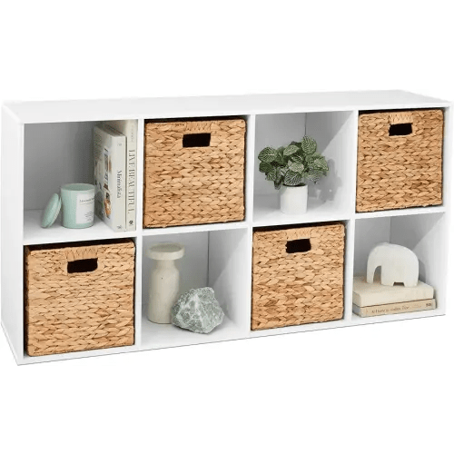 Best Choice Products 8-Cube Storage Organizer, 11in Shelf Opening, Bookcase, Display Shelf, Customizable w/ 3 Removable Back Panels – White