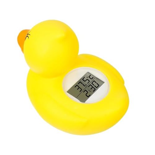 Baby Bath Thermometer, New Upgraded Digital Water Thermometer with 3 Color Backlight and Temperature Warning, Safe Bath Floating Toy for Babies and Toddlers (Duck)