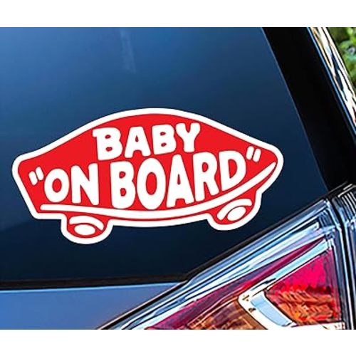 Baby On Board Safety Sign for Cars, Trucks, Vans - Kids Decal - Heavy-Duty Bumper Sticker - Ensure Safe Travels with Your Little Ones Multi color