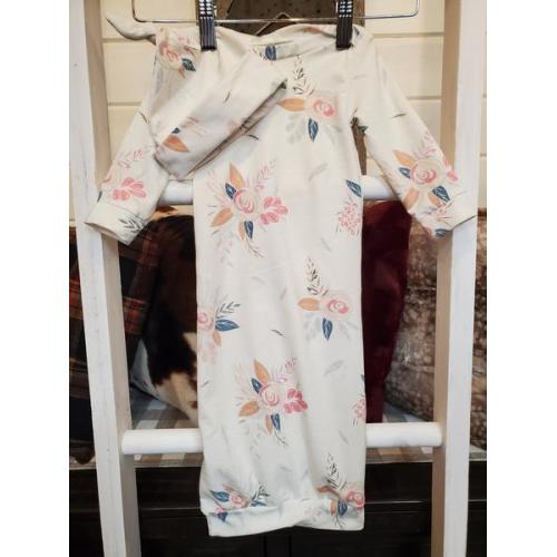 Baby Gown Set - Montrose Floral - DBC Baby Bedding Co