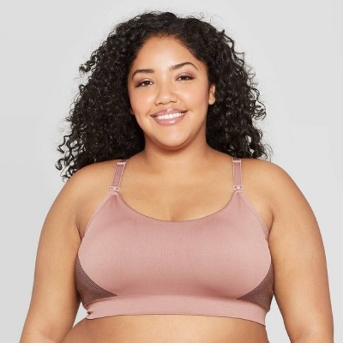 Women's Nursing Yoga Bra - Auden™ Mauve/Burgundy 3X