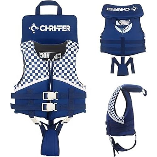 Chriffer Kids Swim Vest Life Jacket for 20-70 Pounds Boys and Girls, Zipper Style Easy On and Off, Floatation Life Jacket for 2, 3, 4, 5, 6, 7, 8 Years Old Beach Pool Water Park