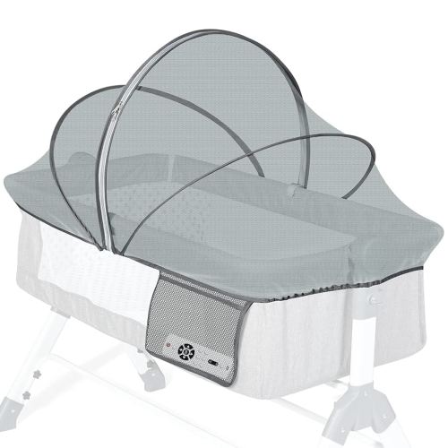Orzbow Bassinet Cover to Keep Cats Out, Toddler Mosquito Net for Bassinet with Two-Way Zippers& Storage Bag - Infant from Mosquito Bites and Falling Protection, Gray