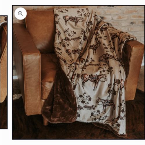 Prairie Rose Plush Throw Blanket – Cowkid Clothing Company