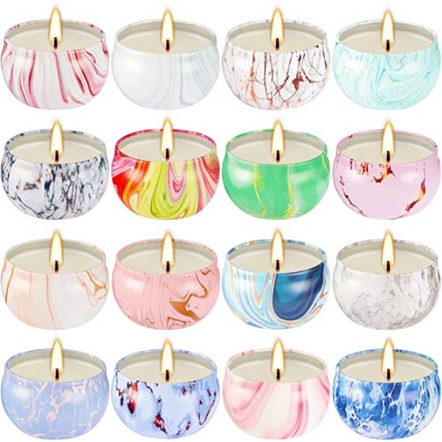 16 Packs Scented Candle Gift Set for Mom | Woman, 2.5oz Aromatherapy Candles for Home Scented Bath Yoga, Natural Soy Wax Candles, Fragrance Candle Gift for Mothers Day, Birthday, Valentine's Day