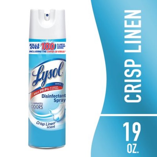 Lysol Disinfectant Spray, Antibacterial, Sanitizing, Deodorizing, Crisp Linen, 19oz