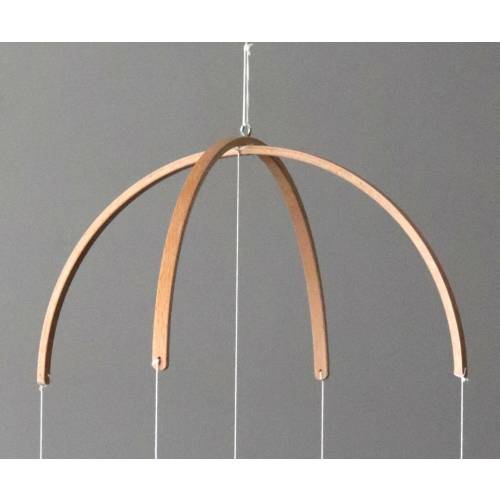 10 Inch Beech Wood Arch Baby Mobile Hanger with Screw | Baby Mobile Frame | Crib Mobile Frame | Nursery Mobile Frame | Crib Mobile Hanger