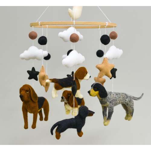 Custom mobile baby Dog nursery mobile Baby shower gift