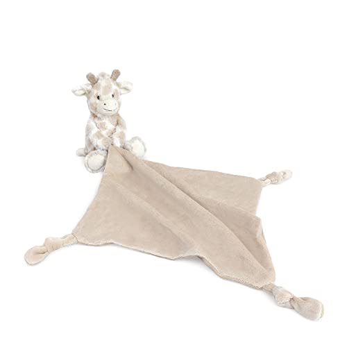 MON AMI Gentry The Giraffe Knotted Lovie Security Blankie - 13.5”, Plush Stuffed Animal Security Blanket, Baby Snuggle Toy, Unisex Newborn Gifts