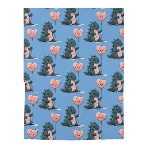 Kaiju Baby Swaddle Blanket Blue, Cute Monster Newborn Gift, Soft Baby Boy Blanket, Pop Culture Nursery Wrap, Kawaii Baby Shower Present