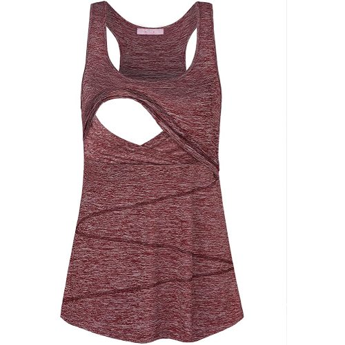 Joymom Maternity Summer Clothes, Nursing Tank Tops for Breastfeeding Sleeveless Solid Color Nursing Shirts Latched Mama S at Amazon Women’s Clothing store
