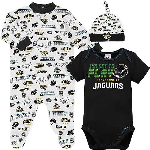 Gerber Unisex Baby NFL Team Footed Sleep and Play and Bodysuit Gift Set