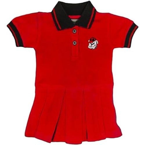 Girls Newborn Polo Bodysuit Cheerleading Style Dress College Sports Fan Apparel