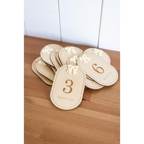 Baby Milestone Wooden Cards