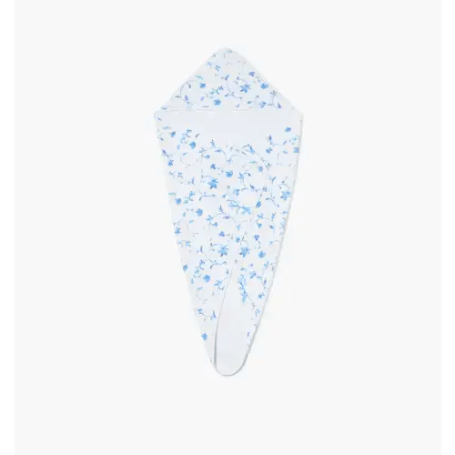 Hooded Towel - Blue Botanical