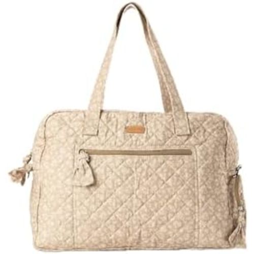 Staya Quilted Weekender Bag for Women – Soft Cotton Travel Duffle, Carry-On Overnight & Hospital Bag, Aesthetic Tote (Floral Canvas)