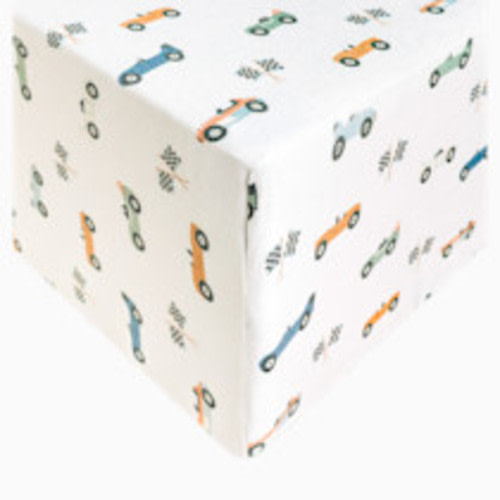 Copper Pearl Printed Premium Crib Sheet - Speedster