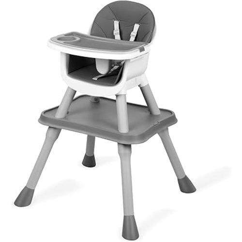 Talent Star Baby Highchair, 6 in 1 Height Adjustable Children Dining Chair, Baby Eating Chair, Kids Learning Table with Removable Dish for Comfortable Feeding 1 Set