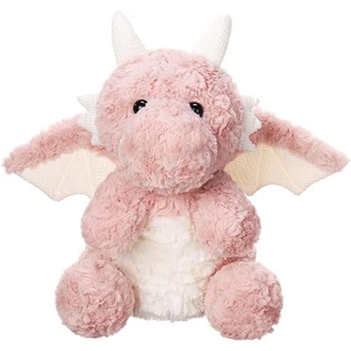 Cute Flying Dragon Plush,Soft Dinosaur Stuffed Animals Pillow,Kawaii Fire Dragon Animal Plushies Toy,Great Easter Birthday Present for Adults and Kids,7.88",Pink