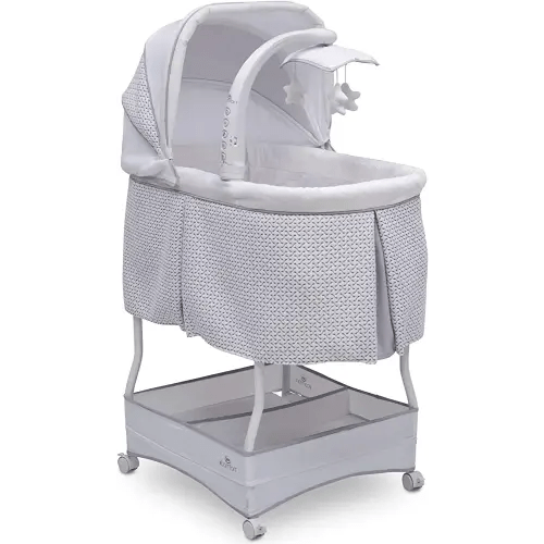 Serta iComfort Hands-Free Auto-Glide Bedside Bassinet - Portable Crib Features Silent, Smooth Gliding Motion That Soothes Baby, Cameron