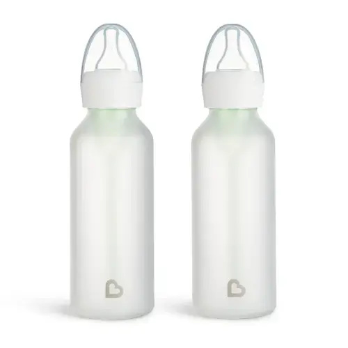 Silicone Glass Bottle | White 8 oz