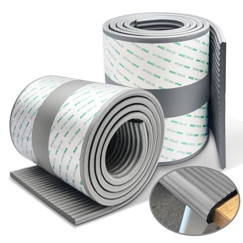 JZHLLA Baby Proofing Corner Protector, 2 Pack 6.56ft Edge Guards for Baby with Self-Adhesive, 7.9in Wide Soft Seat Edge Cushion Padding for Furniture Desk Corner Guard Bumper (Grey)