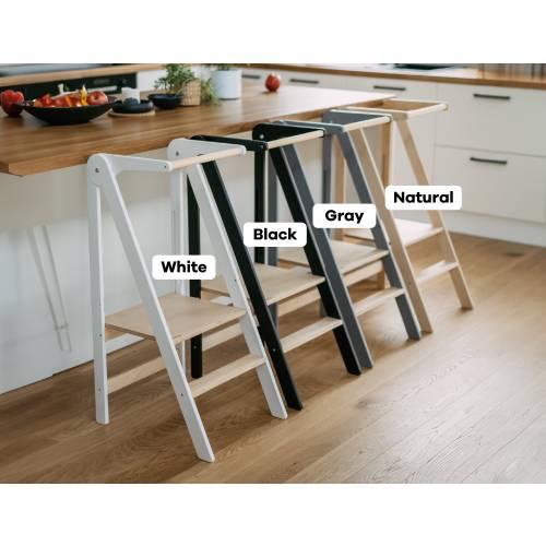 Toddler kitchen tower, Kids step stool, Fold-up learning helper, Montessori, Foldable tower, Kids tower stool, Learning helper, Stepping