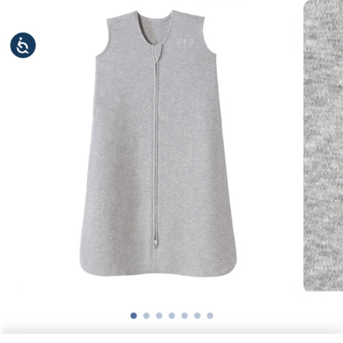 Heather Gray Cotton Wearable Baby Blanket XL | HALO
