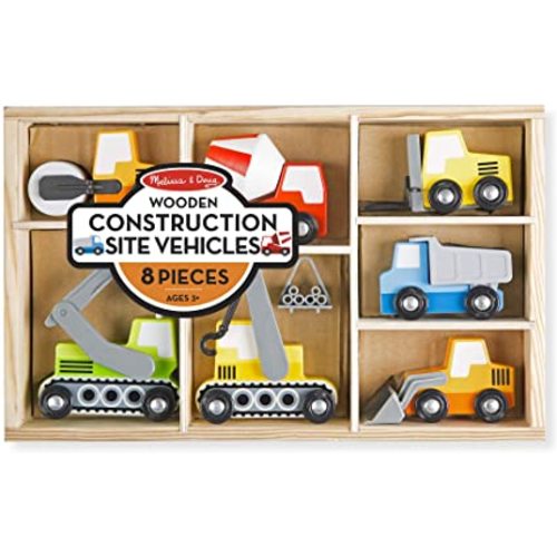 Melissa & Doug Wooden Construction Site Vehicles