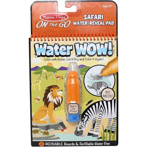 Melissa & Doug On the Go Water Wow! Reusable Water-Reveal Activity Pad - Safari - FSC Certified