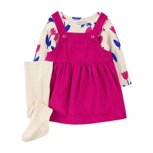 Baby 3-Piece Tulip Tee & Corduroy Jumper Set - Carter's | Carter's