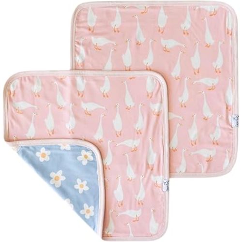 Copper Pearl Baby Security Blanket Set of 2 - Portable Size for Self-Soothing On-The-Go, Ideal Baby Blankets for Boys and Girls, Ultra-Soft, and Gift-Ready Loveys - Goosie
