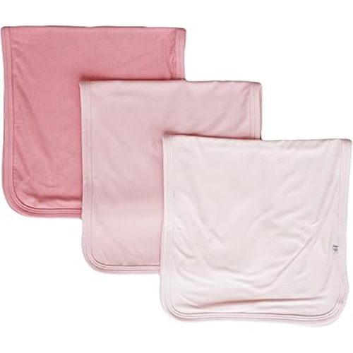 Caden Lane Premium Baby Burp Cloths, Ultra Soft & Absorbent, Gender Neutral for Newborn, Boy & Girl, Essentials for Feeding & Teething, Machine Washable, 3-Pack, Pinks