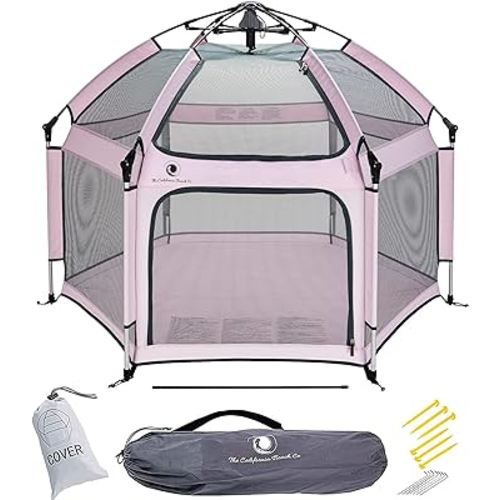 POP 'N GO Baby Playpen - Indoor & Outdoor Playpen for Babies and Toddlers - Baby Beach Tent, Foldable, Portable W/Canopy & Travel Bag - Pop Up Pack and Play Yard