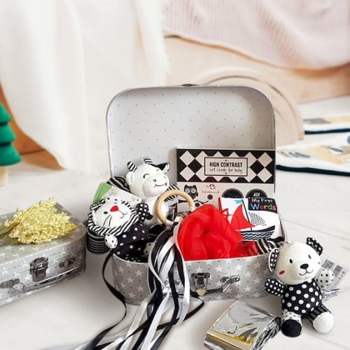 Newborn Baby Gift Box Baby Sensory Box Card Black & White Gift - Etsy