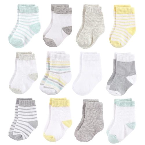 Hudson Baby Baby Girls' Cotton Rich Newborn and Terry Socks