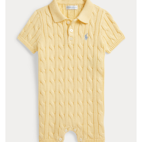 Ralph Lauren Cable-Knit Cotton Polo Shortall