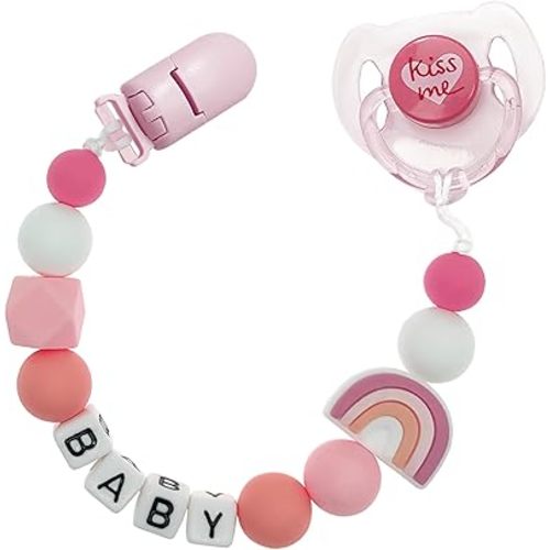 Reborn Baby Dolls Pacifier Clips Accessories with Magnetic Pacifier Pink Style Magnetic Pacifier Clips for Reborn Baby Doll