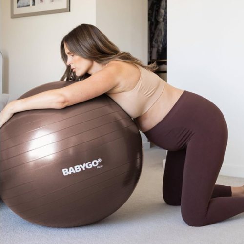 BABYGO® Birthing Ball for Pregnancy & Labor + Book - Exercise, Birth & Recovery Plan, 5X Stronger Than a Yoga Ball with Eco Friendly Material