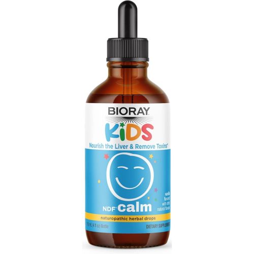BIORAY Kids NDF Calm, Vanilla - 4 fl oz - Nourish The Liver & Remove Toxins - Non-GMO, Vegan, Gluten Free - 2-4 Month Supply