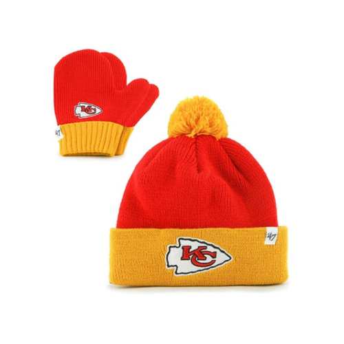 47 Kansas City Chiefs Red Bam Bam Set Baby Knit Hat - 48007916