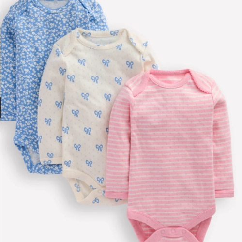 3 Pack Pointelle Bodies-Soft Ivory Tiny Bows | Boden USA