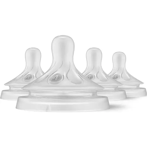 Philips Avent Natural Response Nipples, Fast Flow (Flow 4), 4-Pack, SCY964/04