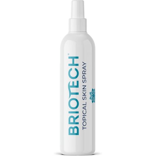 BRIOTECH Topical Skin Spray, Hypochlorous Acid Spray for Body & Face, Eyelid Cleanser, HOCl Facial Mist, Support Against Irritation and Redness, Stocking Stuffers, Packaging May Vary, 4 oz, 1 ct